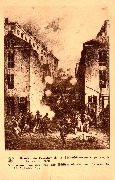 Reprise de L Escalier de la Bibiothèque par les patriotes le 25 septembre 1830 Verovering van den trap der Bibliotheek door den... 