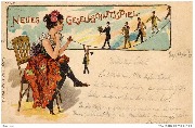 Neues Gesellschaftsspiel(femme tendant une corde et hommes funambules)