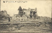 1914-18.  Ruines de Dixmude. La Gare. Vue des Quais── Ruines of Dixmude. The Station. Interior view