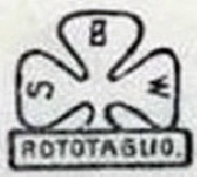Rototaglio écrit à la base du trèfle Rototaglio écrit à la base du trèfle