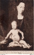 Mariage mystique de Ste-Catherine. Détail du Triptyque. La Vierge et l'Enfant. Bruges. Hôpital Saint-Jean