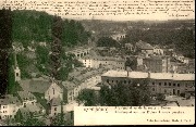 Luxembourg. Pfaffenthal vue de la route d'Eichen