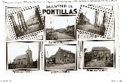 Souvenir de Pontillas Entrée du Château, Eglise St Martin etc...(multivues)