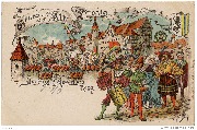 Gruss von Sächs.-Thüring. Ausstellung 1897 Grüss aus Alt-Leipzig