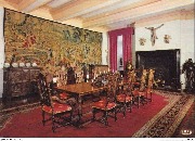 Château de Jehay. Domaine des Comtes Van den Steen. Grande salle à manger