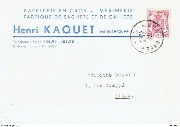 Enveloppe en-tête Henri Kaquet à Montegnée 1947