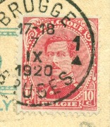 Roi Albert type I 10 centimes carmin Roi Albert type I 10 centimes carmin