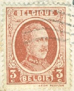 Roi Albert type Houyoux 3 centimes Rouge-Brun