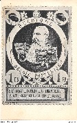 Buste de Léopold II en timbre ne pas livrer le dimanche avec Cléo de Mérode