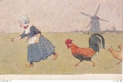 (Hollandaise fuyant devant un coq) (Hollandaise fuyant devant un coq)