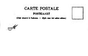 Carte Postale - Postkaart (Côté réservé à l'adresse. - Zijde voor het adres alleen.)  M bas Dos non divisé sans timbre