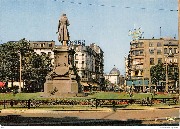 Liège. Place de la République Française et statue de Gretry - Franse Reubliek plein en steenbeld