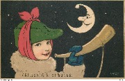 Gelukkig Nieuwjaar    Zum Jahreswechsel (Enfant tenant un cor)
