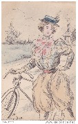 (Une cycliste)