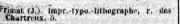 Frimat (J) Impr. Typo; Lithographe r. des Charteux 5 bottin 1905