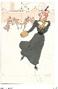 Femme en hiver avec sur la patinoire Femme en hiver avec sur la patinoire