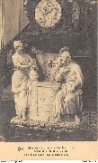 Nivelles. Collégiale Ste Gertrude. Chaire de Vérité de L. Delvaux. "La Samaritaine" (Bois et marbre)