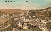 Yvoir-sur-Meuse. Panorama vers les rochers de Fidevoye