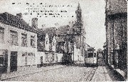 Bruges. Rue Sainte-Catherine. Vieilles maisons et Église des Rédemptoristes - St Catherine Bruges. Rue Sainte-Catherine. Vieilles maisons et Église des Rédemptoristes - St Catherine
