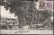 Kiosque - Solre-sur-Sambre, Un coin de la Place - DD. NB - 08-06-1924 - Logo ALBERT