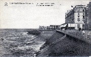 Mariakerke-lez-Ostende. La Plage à marée haute - Tha beach on high tide