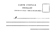 Carte Postale - Postkaart (Côté réservé à l'adresse. - Zijde voor het adres alleen.)  Non divisé M ronde 4 lignes Timbre