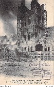 Campagne de 1914. Ruines d'Ypres. Incendie Halles et rue de Lille (22 novembre 1914)