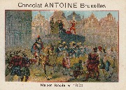 Chocolat Antoine Bruxelles  Maison fondée en 1850 Bruxelles Exécution des comtes d'Egmont et de Hornes n°17