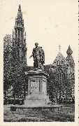 Antwerpen Standbeeld van Rubens en Kathedraal Statue Rubens et Cathédrale