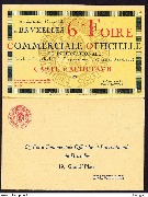 6ème Foire commerciale officielle et internationale 1925 Carte d'acheteur