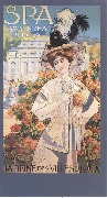 SPA - AFFICHE - Reproduction - 15x27 - Ardenne Belge - La Reine des Villes d'Eaux