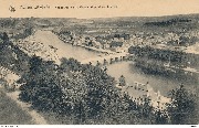 Namur-Citadelle. Panorama de la Meuse et pont de Jambes