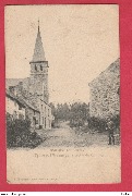 Conjoux. L'Eglise et l'avenue de la grotte de Conjoux