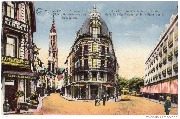 Antwerpen - Zicht op Hoefdkerk, Kammedstraat en Groenplaats. Anvers Vue de la Cathédrale, rue des Peignes