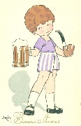 Bonne année. (Garçon avec bière et pipe)