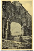 Balgerhoeke. Sint Antoniuskerk Eglise Saint Antoine Nog te herstellen puinen Ruines à reconstruire