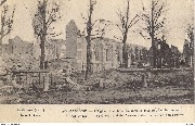 La Guerre 1914-15. Pervyse L'Eglise et le Cimetière après le 2ème bombardement. The Church and 