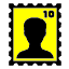 Postzegel of label
