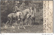 Souvenir de la fronti&egrave;re-Gendarme fran&ccedil;ais et allemand-Gruss von der grenze...