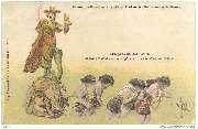 Cort&egrave;ge du Bal des 4'Z'Arts. Captifs trainant sur un troph&eacute;e d'armes la statue de Bellone