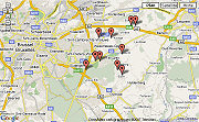 Carte de localisation de lieux google sur cartophilie.be