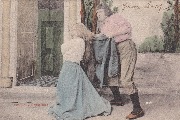 Elle &agrave; genoux , lui debout