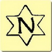 N dans une &eacute;toile &agrave; 6 branches