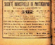 S.I.P. Soci&eacute;t&eacute; Industrielle de Photographie-Almanach Ville de Bruxelles bottin 1905-professions