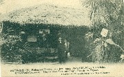 Campement Congolais- Maison d'un blanc au Congo. Vue de la Fa&ccedil;ade