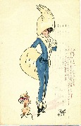 El&eacute;gante suivie par un petit chien