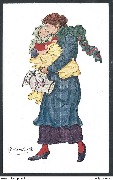 Jeune femme à la cruche avec bébé dans les bras