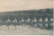 Sport nautique & royal club nautique de Gand. Les vaiqueurs de Henley. De overwinnaars van Henley 1907 (en canot)