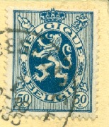 Lion H&eacute;raldique 50 centimes Bleu