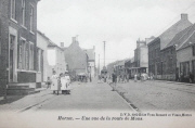 HORNU. Une vue de la route de Mons.